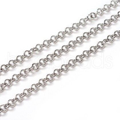 Tarnish Resistant 304 Stainless Steel Rolo Chains CHS-E016-02F-P-1