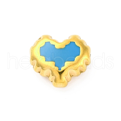 304 Stainless Steel Enamel Beads STAS-B085-06G-04-1