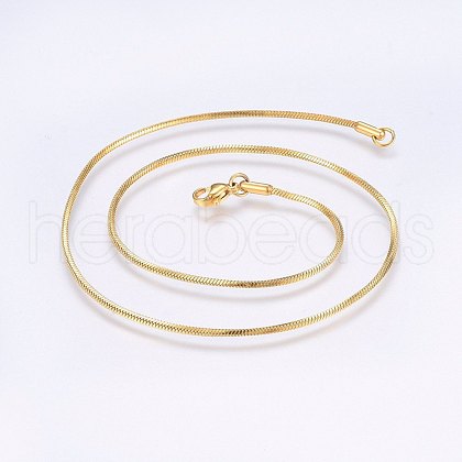 304 Stainless Steel Snake Chain Necklaces X-NJEW-F221-05G-1