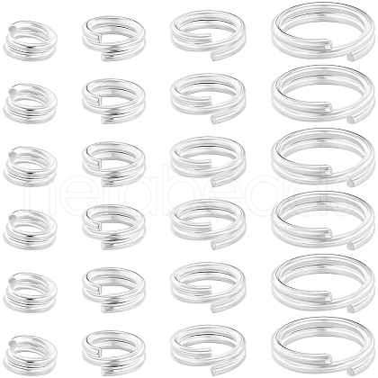 Beebeecraft 80Pcs 4 Styles Brass Split Rings KK-BBC0014-05-1