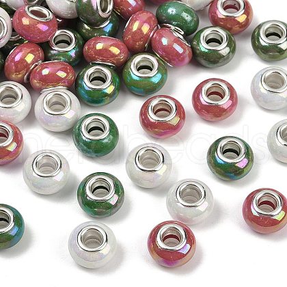 Opaque Resin European Beads RESI-C059-01D-1