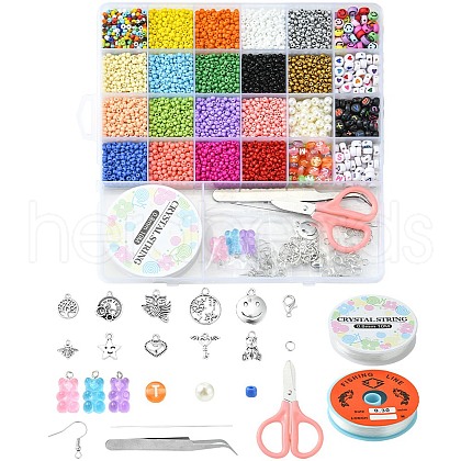 DIY Beaded Earring Bracelet Necklace Making Kit DIY-YW0006-47-1
