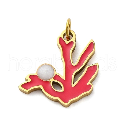 304 Stainless Steel Enamel Charms STAS-E550-63G-1