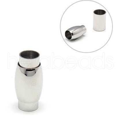 Tarnish Resistant 304 Stainless Steel Magnetic Clasps with Glue-in Ends STAS-E049-20-1