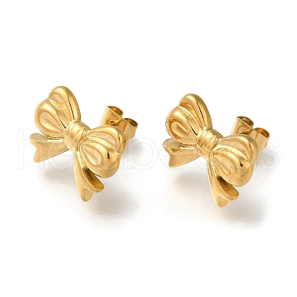 304 Stainless Steel Stud Earrings for Women EJEW-F337-01G-08-1