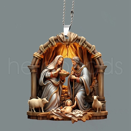 The Birth of Jesus Hanging Ornaments PW-WG35527-02-1