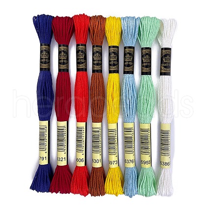 8 Skeins 8 Colors 6-Ply Crochet Threads PW-WG76952-01-1