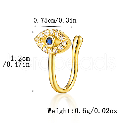 925 Sterling Silver Pave Clear Cubic Zirconia Nose Rings IM7825-1-1