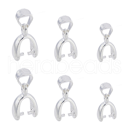 DICOSMETIC 6Pcs 3 Size 925 Sterling Silver Pendants STER-DC0001-14-1