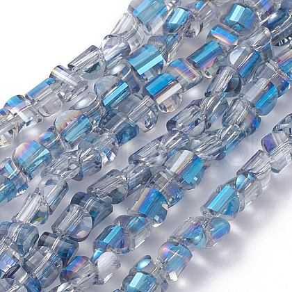 Electroplate Glass Beads Strands EGLA-L023A-HR01-1