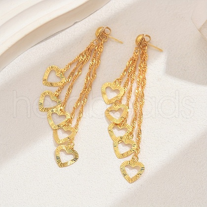 Brass Tassel Stud Earrings MD9290-8-1