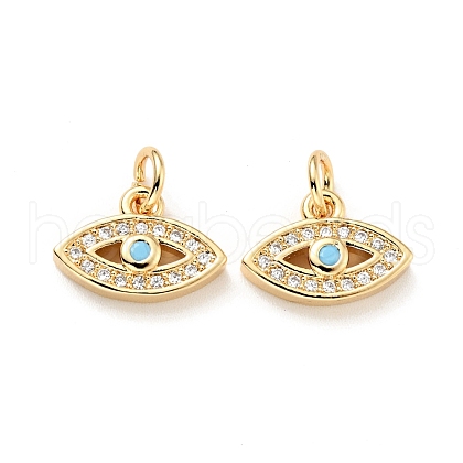 Eco-friendly Brass Micro Pave Cubic Zirconia Pendants KK-D080-42G-1