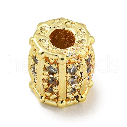 Rack Plating Brass Cubic Zirconia Beads KK-L215-320G-1