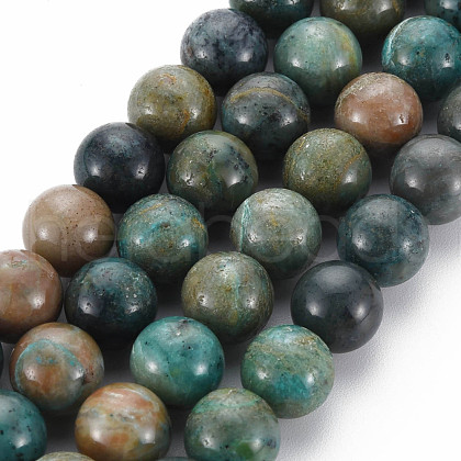 Natural Chrysocolla Beads Strands G-S376-004C-1