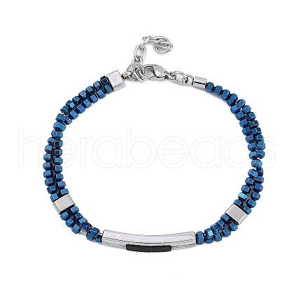 Synthetic Non-magnetic Hematite Beaded Bracelets BJEW-S156-05P-A-1