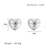Non-Tarnish 304 Stainless Steel Stud Earrings for Women FE9821-2-3