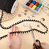   1Pc Polyester Elastic Button Looping Ribbons OCOR-PH0004-36A-3