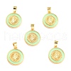 Brass Enamel Pendants KK-P209-02G-10-RS-1