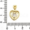Brass Micro Pave Cubic Zirconia Pendants KK-K401-07A-01-3