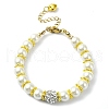 Glass Imitation Pearl Beaded Bracelets for Women BJEW-JB10034-01-1