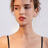 ANATTASOUL 4 Pairs 4 Style Stainless Steel Chain Tassel Ear Threads EJEW-AN0002-91-4