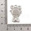 304 Stainless Steel Pave Natural White Shell Pendants STAS-C122-21F-02P-3