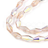 Transparent Electroplate Glass Beads Strands GLAA-K064-05A-01E-3