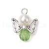 Imitation Pearl Acrylic Pendants PALLOY-JF02624-01-3