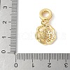 Brass Micro Pave Cubic Zirconia European Dangle Charms ZIRC-I071-23G-3