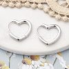 925 Sterling Silver Hoop Earrings EJEW-R001-01S-1