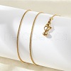 304 Stainless Steel Snake Chain Necklace for Women NJEW-G104-01G-3