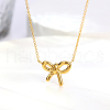 Stainless Steel Bowknot Pendant Necklaces for Women LX5472-1-1