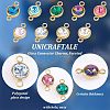 Unicraftale 9Pcs 9 Colors K9 Glass Connector Charms GLAA-UN0001-09-5