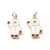 Brass Enamel Pendants KK-L237-024G-02-1