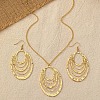 Oval Alloy Pendant Necklaces & Dangle Earrings Sets FS-WG130B3-01-1