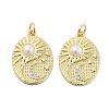 Brass Micro Pave Cubic Zirconia Pendants KK-H206-16G-1