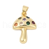 Brass Micro Pave Cubic Zirconia Pendants KK-A241-05G-1
