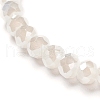 Faceted Glass Rondelle Beads Stretch Bracelet for Kid BJEW-JB06807-14-3