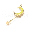 Brass Micro Pave Cubic Zirconia Pendants KK-K401-29G-02-2