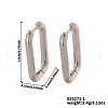 Elegant Rectangle Brass Hoop Earrings BN8736-1-2