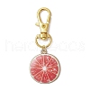 Fruits Alloy Enamel Pendant Decoration HJEW-JM01424-4