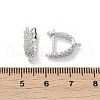 Brass with Cubic Zirconia Stud Earrings Finding KK-Q051-02P-3