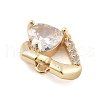 Brass Micro Pave Cubic Zirconia Pendants KK-D283-27G-2