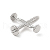 Brass Micro Pave Clear Cubic Zirconia Pendants KK-L228-44A-P-2