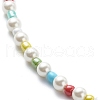 Natural Shell & Glass Seed Beaded Necklace Bracelet SJEW-JS01245-5