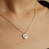 Brass Paw Print Pendant Necklaces for Women FS-WGE406C-01-5