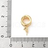 Brass Pave Cubic Zirconia Hoop Earring Findings KK-D369-02G-3