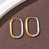 304 Stainless Steel Two Tone Hoop Earrings EJEW-P313-01C-G-1