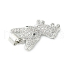 Brass Micro Pave Cubic Zirconia Pendants ZIRC-F138-03P-3
