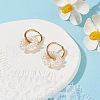 Mother's Day Jewellery Natural Pearl Beaded Ring Shape Hoop Earring EJEW-JE04696-2
